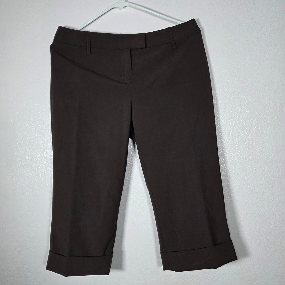 Express Design Studio Editor Bermuda Shorts Women Size S Brown Stretch